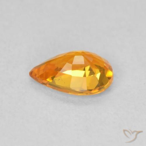 9,17 ctw natürlicher hellorange Saphir, Birnenform, VS
