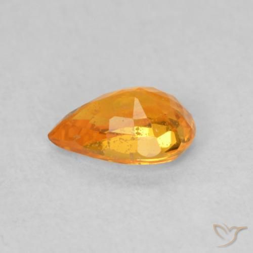 9,17 ctw natürlicher Aprikose Orange Saphir, Birnenform, VS