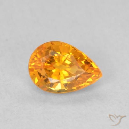 9,17 ctw natürlicher Aprikose Orange Saphir, Birnenform, VS