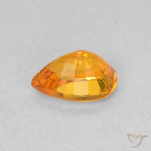 9,17 ctw natürlicher Aprikose Orange Saphir, Birnenform, VS