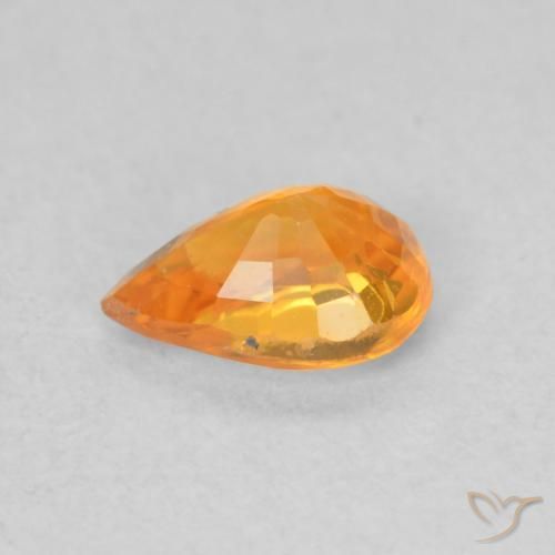 9,17 ctw natürlicher Mittelorange Saphir, Birnenform, VS