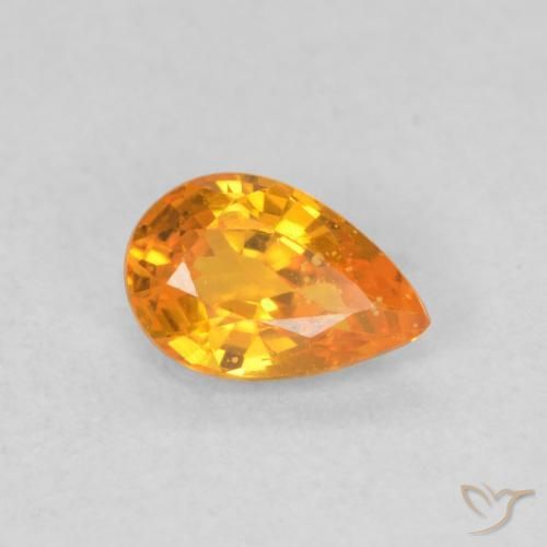 9,17 ctw natürlicher hellorange Saphir, Birnenform, VS
