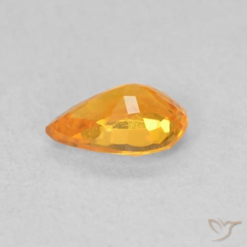 9,17 ctw natürlicher hellorange Saphir, Birnenform, VS