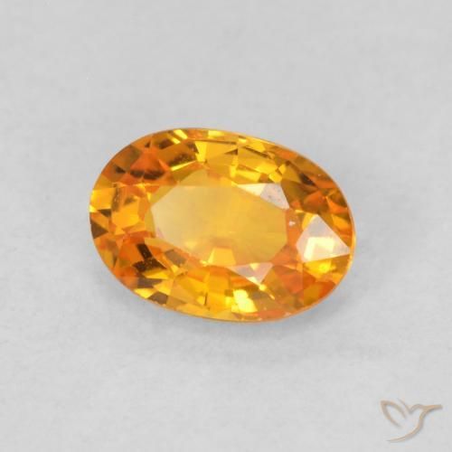 9,17 ctw natürlicher hellorange Saphir, Oval, VS