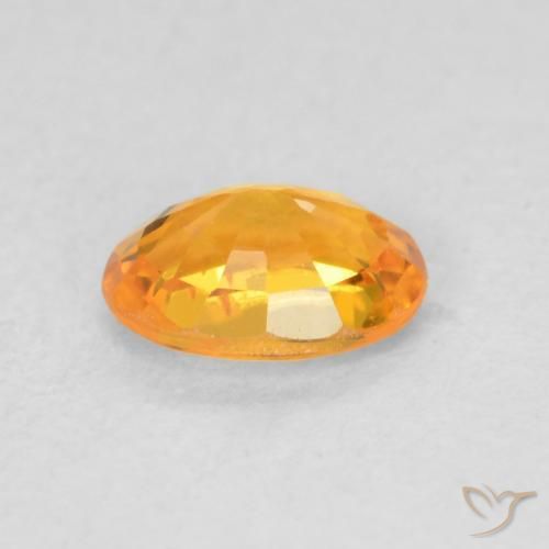 9,17 ctw natürlicher hellorange Saphir, Oval, VS