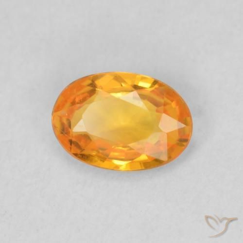 9,17 ctw natürlicher hellorange Saphir, Oval, VS