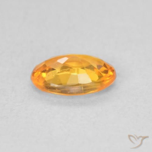 9,17 ctw natürlicher hellorange Saphir, Oval, VS