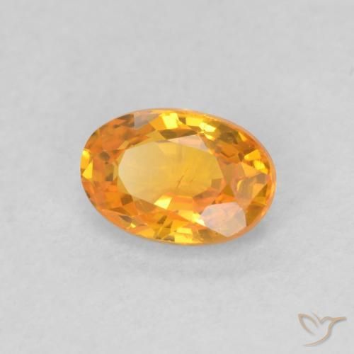 9,17 ctw natürlicher hellorange Saphir, Oval, VS