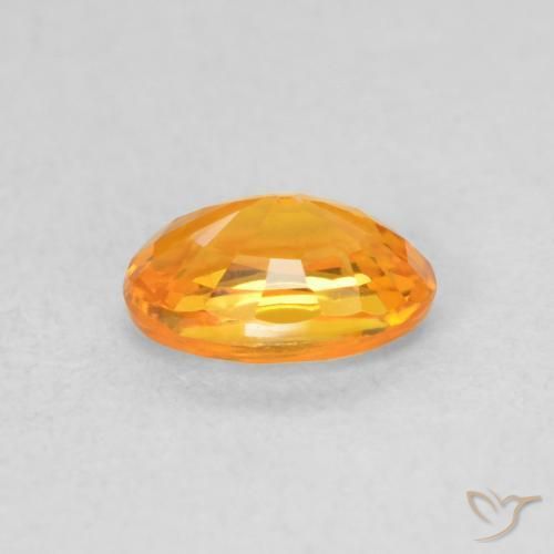 9,17 ctw natürlicher hellorange Saphir, Oval, VS
