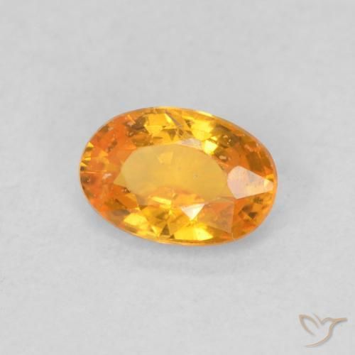 9,17 ctw natürlicher hellorange Saphir, Oval, VS