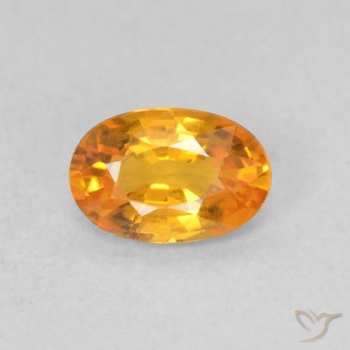 0.55ct Natürlicher hellorange Saphir, Oval, VS