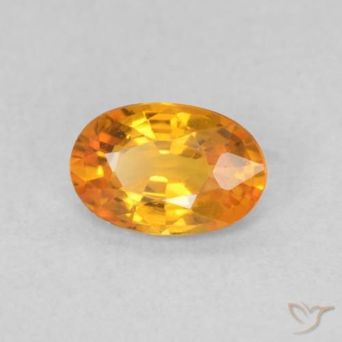 9,17 ctw natürlicher hellorange Saphir, Oval, VS