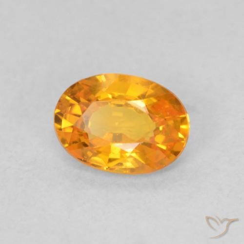 9,17 ctw natürlicher hellorange Saphir, Oval, VS