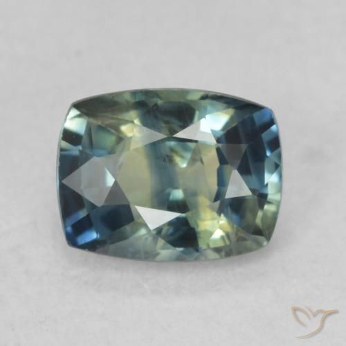 0.88ct Natürlicher Mehrfarbig Saphir, Kissen, VVS-VS