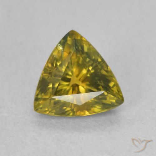 0.72ct Natürlicher Waldgrün Saphir, Trillion, VVS-VS