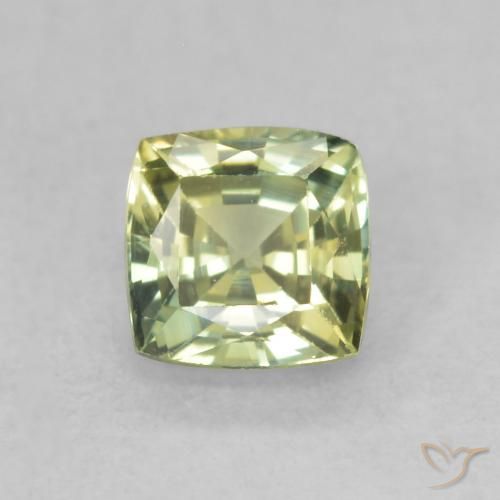 0.71ct Natürlicher Olivgrün Saphir, Kissen, VVS-VS