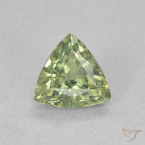 0.55ct Natürlicher Warmes Grün Saphir, Trillion, VS