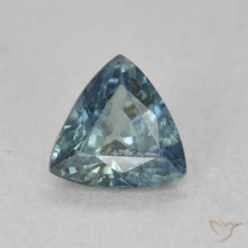 0.58ct Natürlicher Blaugrün Saphir, Trillion, VS