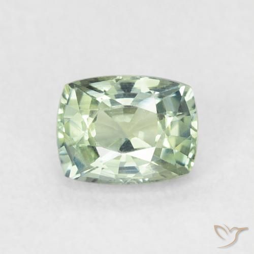 0.64ct Natürlicher Helles Salbeigrün Saphir, Kissen, VS