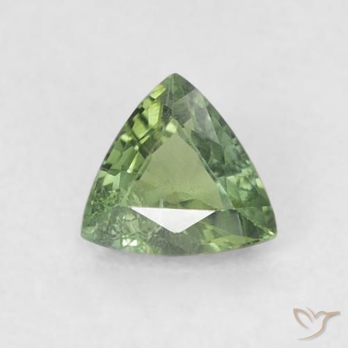 0.38ct Natürlicher Mittelgrün Saphir, Trillion, VS