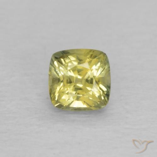 0.42ct Natürlicher Ananas Gelb Saphir, Kissen, VVS-VS, Photo A