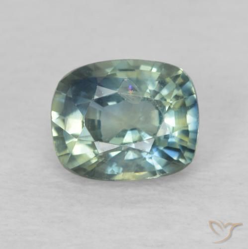 0.76ct Natürlicher Mehrfarbig Saphir, Kissen, VS-SI