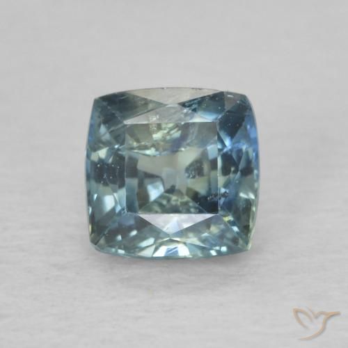 0.76ct Natürlicher Blau-grün Saphir, Kissen, VS-SI