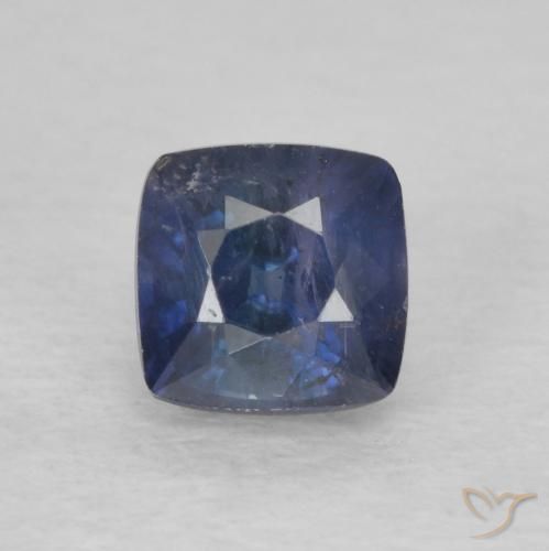 0.84ct Natürlicher Mitternachtsblau Saphir, Kissen, VS-SI
