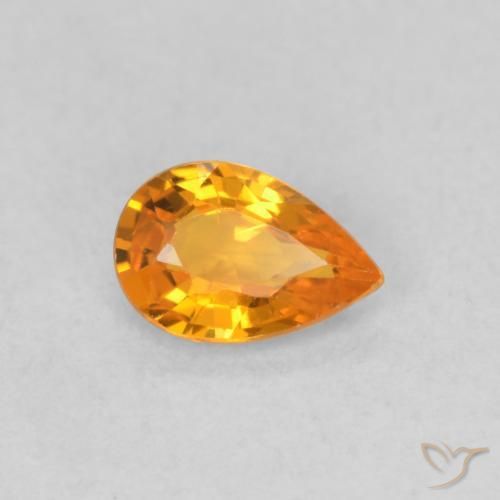 9,17 ctw natürlicher hellorange Saphir, Birnenform, VVS-VS
