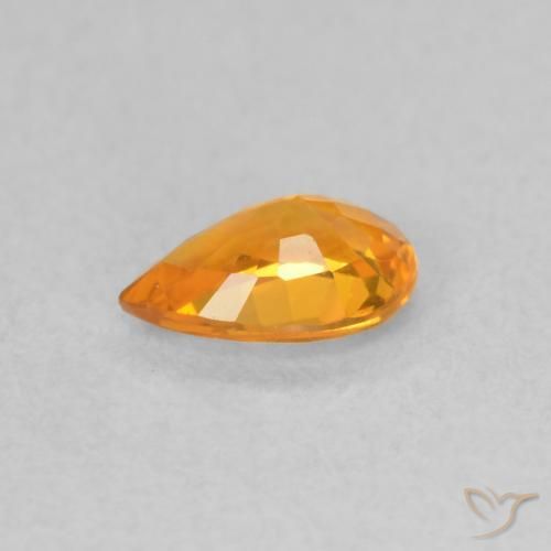 9,17 ctw natürlicher hellorange Saphir, Birnenform, VVS-VS