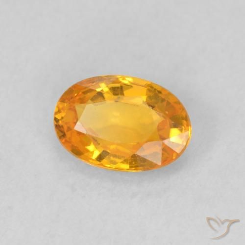 9,17 ctw natürlicher Aprikose Orange Saphir, Oval, VVS-VS