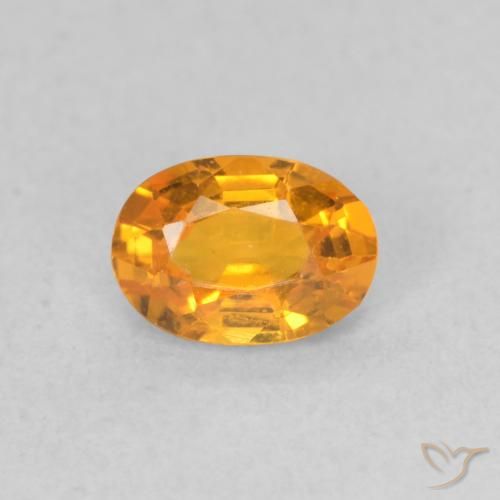 0.62ct Natürlicher Mittelorange Saphir, Oval, VVS-VS