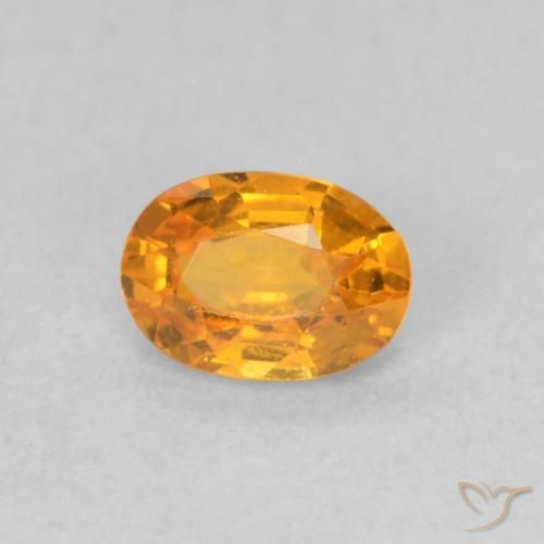 9,17 ctw natürlicher Mittelorange Saphir, Oval, VVS-VS