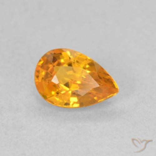 9,17 ctw natürlicher Aprikose Orange Saphir, Birnenform, VVS-VS
