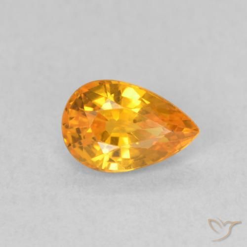 9,17 ctw natürlicher hellorange Saphir, Birnenform, VVS-VS