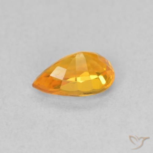 9,17 ctw natürlicher hellorange Saphir, Birnenform, VVS-VS