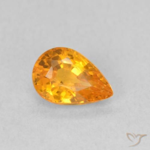 9,17 ctw natürlicher hellorange Saphir, Birnenform, VVS-VS