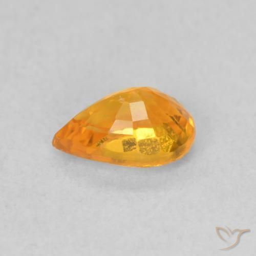 9,17 ctw natürlicher hellorange Saphir, Birnenform, VVS-VS