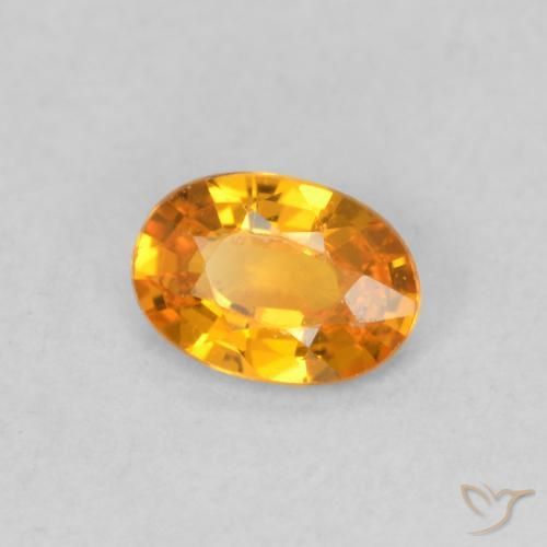9,17 ctw natürlicher hellorange Saphir, Oval, VVS-VS