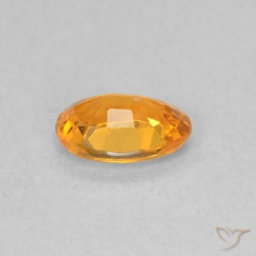 9,17 ctw natürlicher hellorange Saphir, Oval, VVS-VS