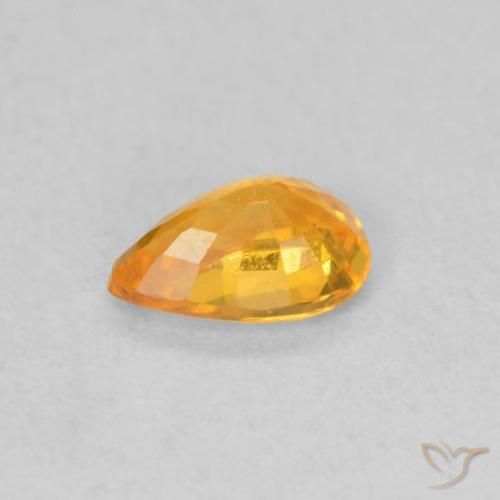 9,17 ctw natürlicher hellorange Saphir, Birnenform, VVS-VS