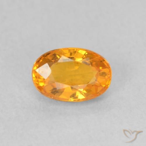 0.69ct Natürlicher hellorange Saphir, Oval, VVS-VS