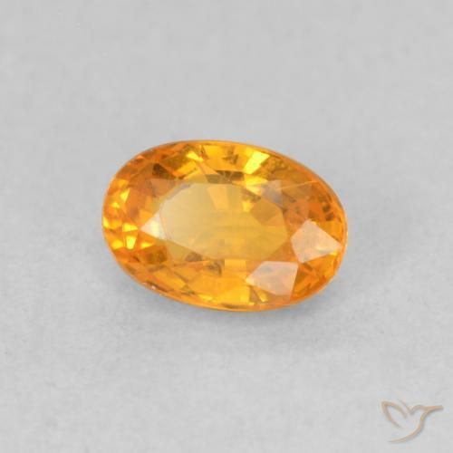 9,17 ctw natürlicher hellorange Saphir, Oval, VVS-VS