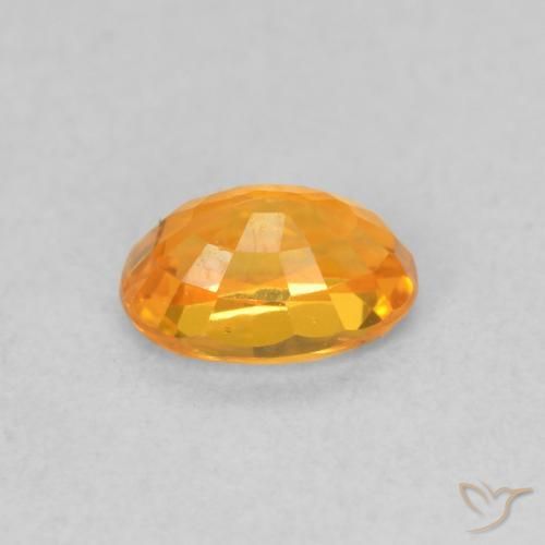 9,17 ctw natürlicher hellorange Saphir, Oval, VVS-VS