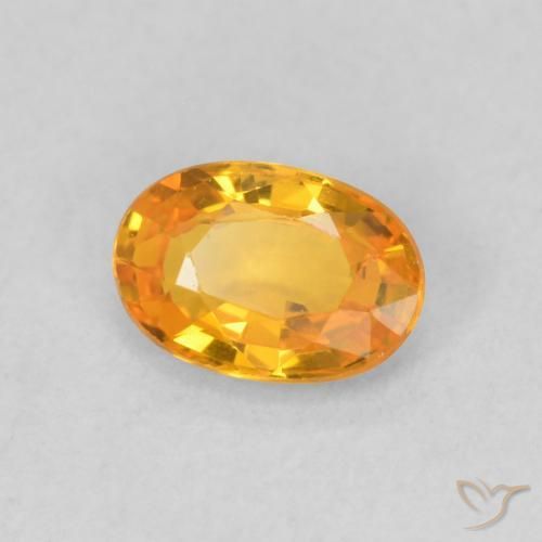 9,17 ctw natürlicher hellorange Saphir, Oval, VVS-VS