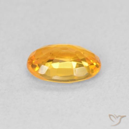 9,17 ctw natürlicher hellorange Saphir, Oval, VVS-VS