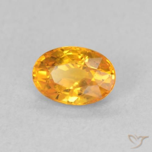 9,17 ctw natürlicher hellorange Saphir, Oval, VVS-VS