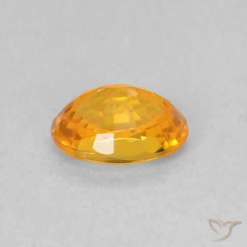 9,17 ctw natürlicher hellorange Saphir, Oval, VVS-VS