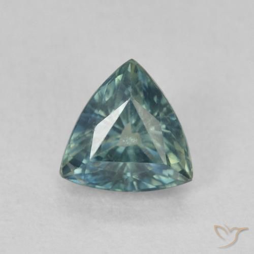 0.73ct Natürlicher Teal Blue Saphir, Trillion, VS