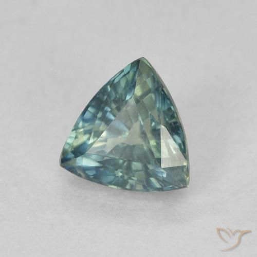 9,17 ctw natürlicher Teal Blue Saphir, Trillion, VS